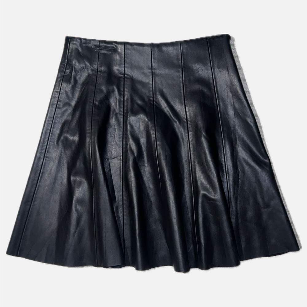 ZARA faux Black Leather Skirt